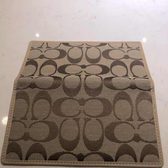 COACH Brown Monogram Canvas & Leather Wallet - Picture 5 of 7